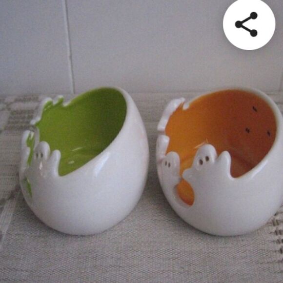 Partylite Spooky Ghost Tealight Pair NWT Halloween - Picture 2 of 12